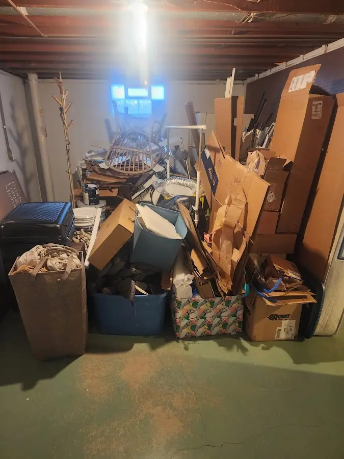 Roll-off dumpster container at job site for Concrete Dumpster Rental in Perry